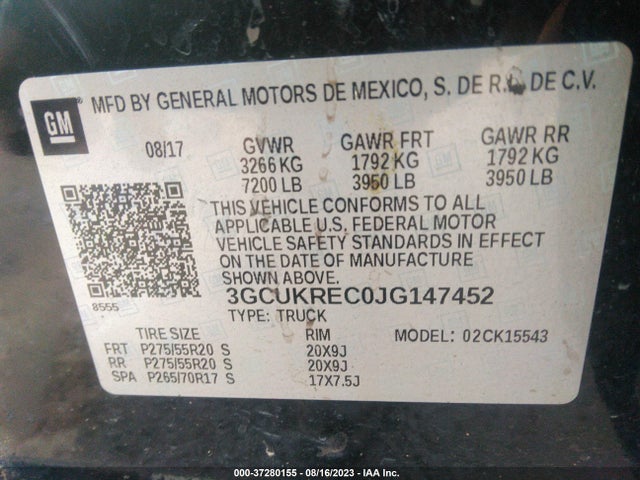 Chevrolet Silverado 1500 Lt 2018 3GCUKREC0JG147452 Image 9