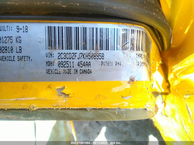 Dodge Challenger R/t Scat Pack 2019 2C3CDZFJ7KH508958 Image 9