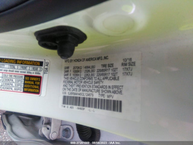 Honda CR-V SE 2016 5J6RM4H45GL124679 Image 9