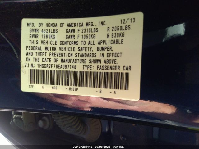 1HGCR2F78EA097146 Honda Accord Sedan Ex