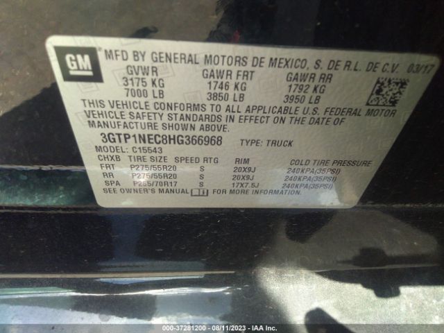 3GTP1NEC8HG366968 GMC Sierra 1500 Slt
