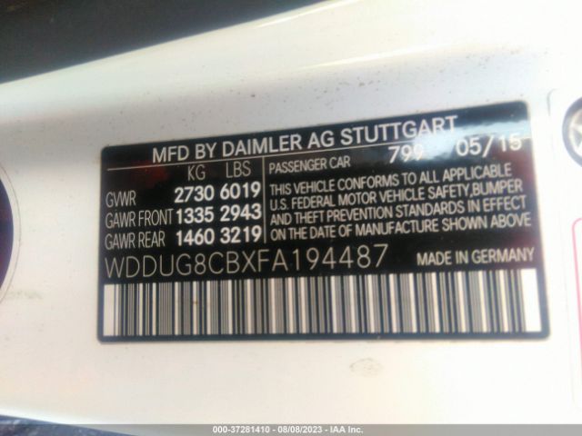 WDDUG8CBXFA194487 Mercedes-Benz S-class S 550