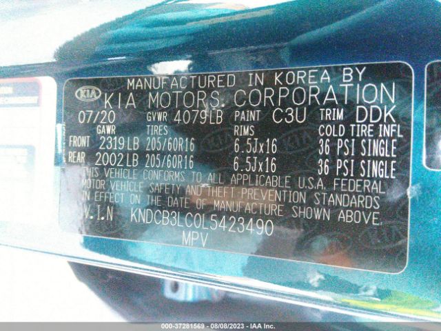KNDCB3LC0L5423490 KIA NIRO LX