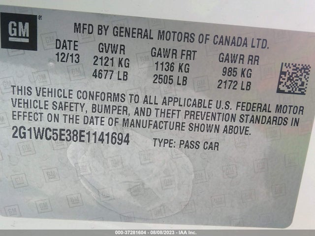 Chevrolet Impala Limited Ltz 2014 2G1WC5E38E1141694 Image 9