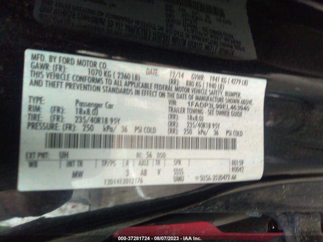 1FADP3L99EL463940 Ford FOCUS ST
