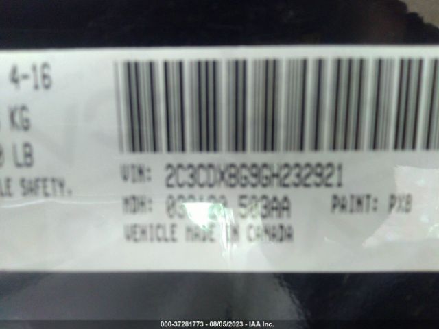 2C3CDXBG9GH232921 Dodge Charger Se
