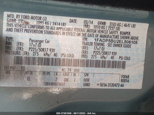 Ford C-max Hybrid Sel 2014 1FADP5BU2EL508105 Image 9