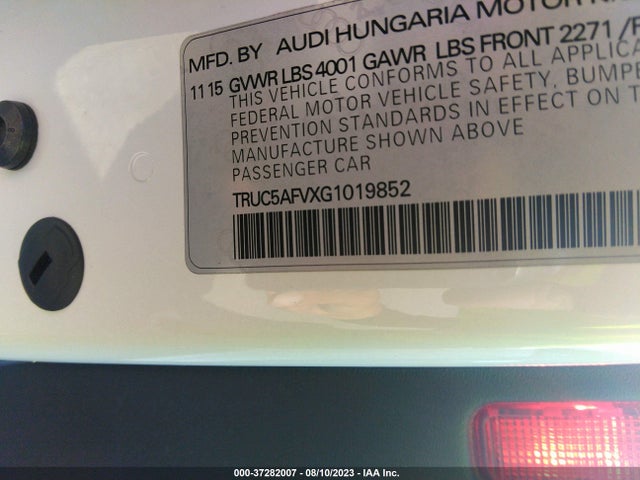 Audi Tt 2.0t 2016 TRUC5AFVXG1019852 Image 9