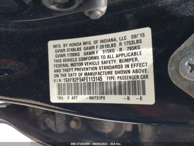 19XFB2F54FE113145 Honda Civic Sedan Lx
