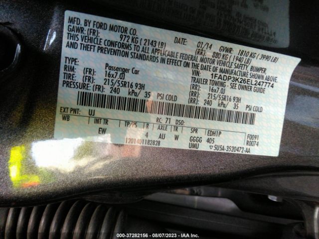1FADP3K26EL247774 Ford FOCUS SE