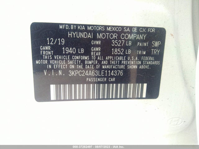 Hyundai ACCENT SE 2020 3KPC24A63LE114376 Image 16