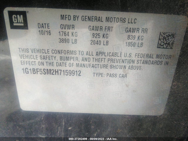 Chevrolet Cruze Premier 2017 1G1BF5SM2H7159912 Image 9
