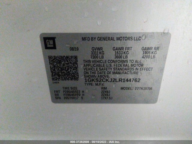 1GKS2CKJ2LR144762 GMC YUKON DENALI