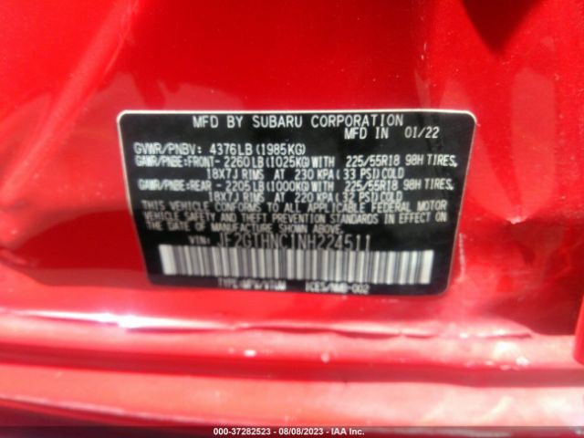 JF2GTHNC1NH224511 Subaru Crosstrek Limited