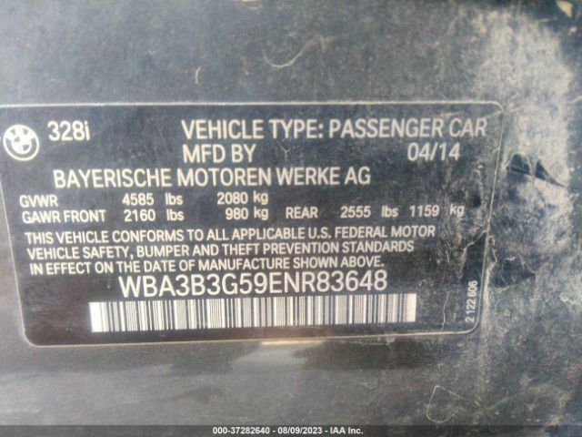 WBA3B3G59ENR83648 BMW 3 Series 328i Xdrive