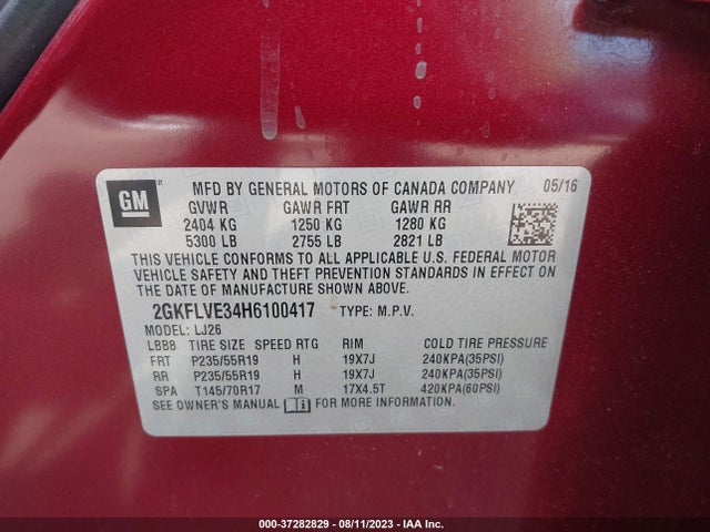 GMC Terrain Denali 2017 2GKFLVE34H6100417 Image 9