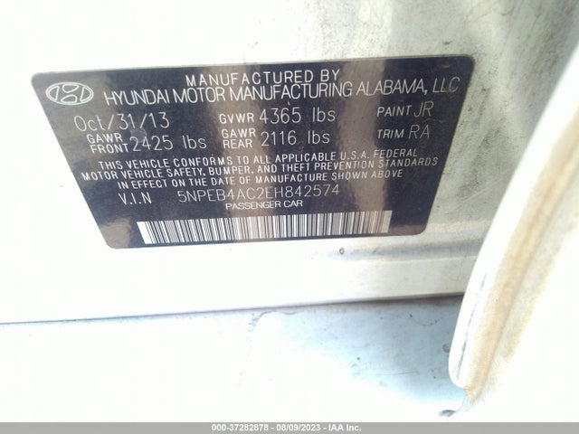 Hyundai SONATA GLS 2014 5NPEB4AC2EH842574 Image 16