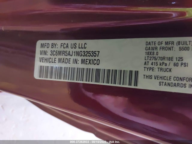 RAM 2500 Tradesman 2022 3C6MR5AJ1NG325357 Image 9