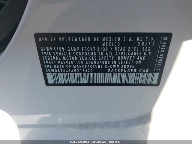 3VWDB7AJ1JM213420 Volkswagen Jetta 1.4t