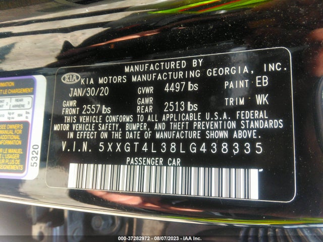 KIA Optima Se 2020 5XXGT4L38LG438335 Image 15