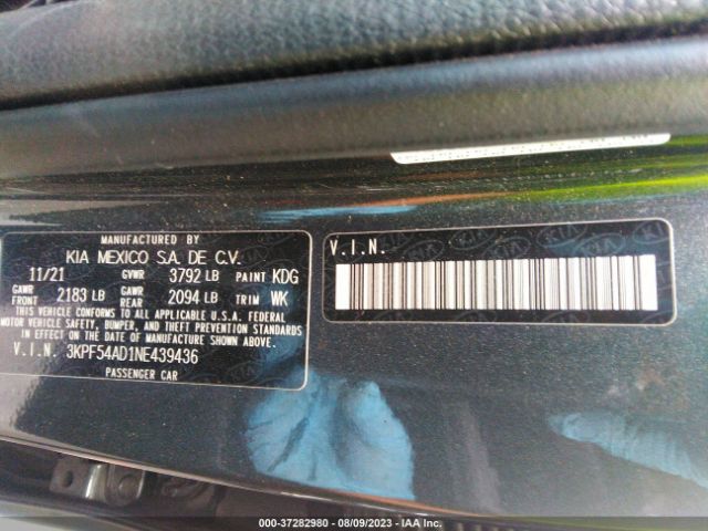 3KPF54AD1NE439436 KIA Forte Gt-line