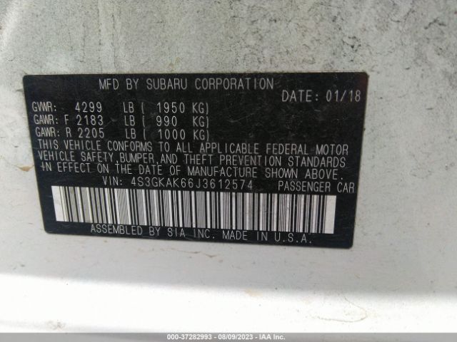 4S3GKAK66J3612574 Subaru Impreza Sport