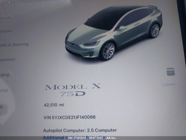 5YJXCDE21JF140066 Tesla Model X 75d/100d/p100d