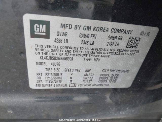 KL4CJBSB2GB655905 Buick Encore Convenience