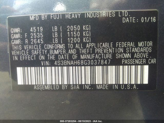 4S3BNAH68G3037847 Subaru Legacy 2.5i Premium