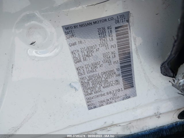 Nissan ROGUE SV 2017 5N1AT2MT8HC882701 Image 9