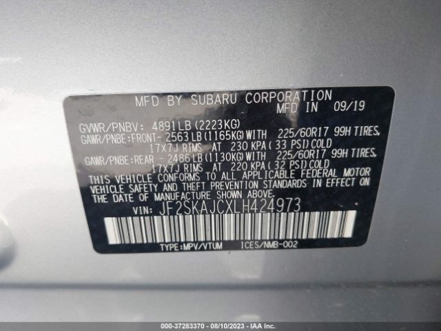 JF2SKAJCXLH424973 Subaru Forester Premium