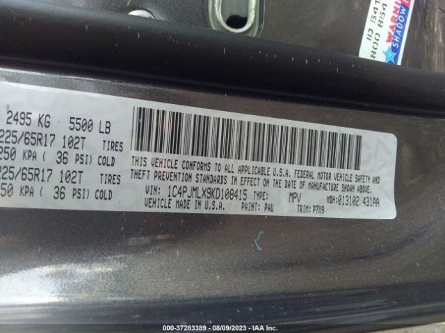 1C4PJMLX9KD108415 Jeep Cherokee Latitude Plus
