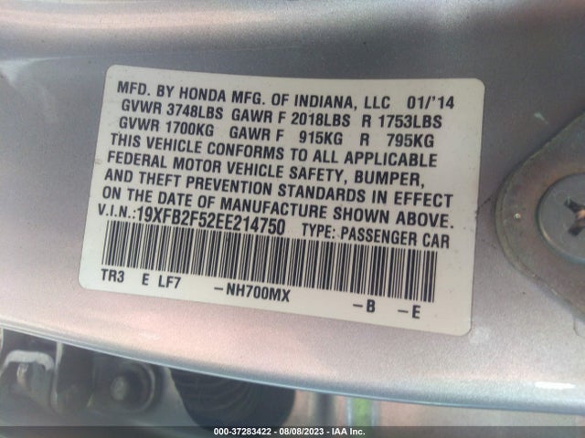 Honda Civic Sedan Lx 2014 19XFB2F52EE214750 Image 16