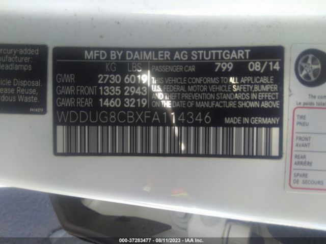 WDDUG8CBXFA114346 Mercedes-Benz S-class S 550