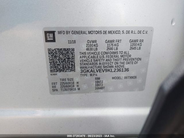 3GKALVEV9KL236136 GMC Terrain Slt