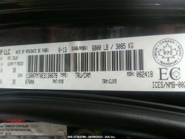 1C6RR7MT0ES130678 RAM 1500 Sport