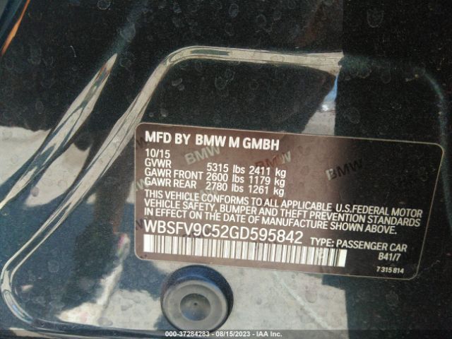 WBSFV9C52GD595842 BMW M5