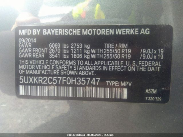 5UXKR2C57F0H35747 BMW X5 Sdrive35i