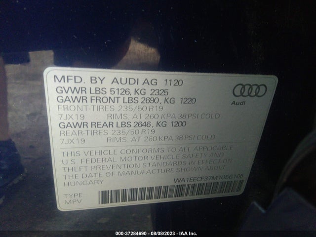 WA1EECF37M1056165 Audi Q3 S Line Premium Plus