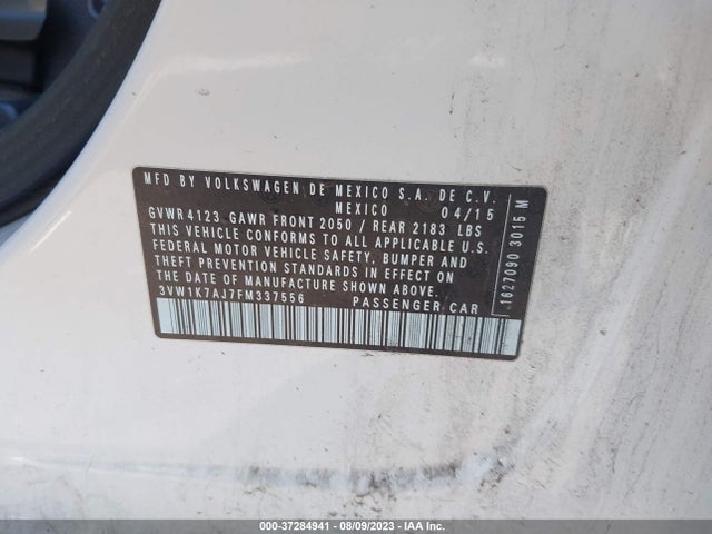 3VW1K7AJ7FM337556 Volkswagen Jetta Sedan 2.0l S