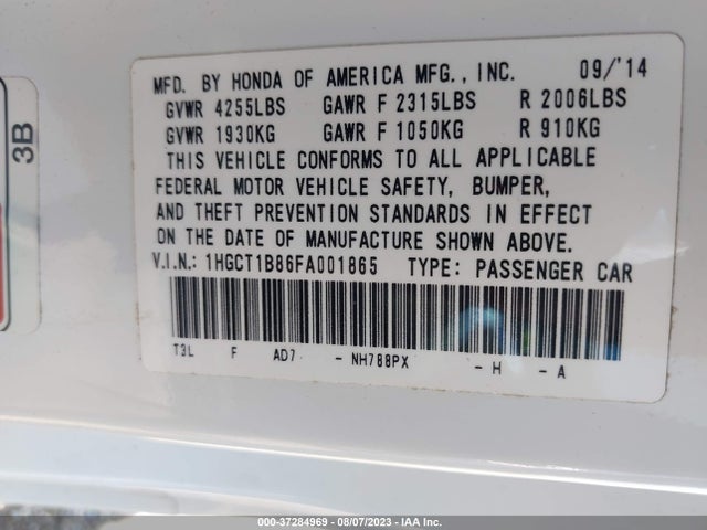 Honda Accord Coupe Ex-l 2015 1HGCT1B86FA001865 Image 15
