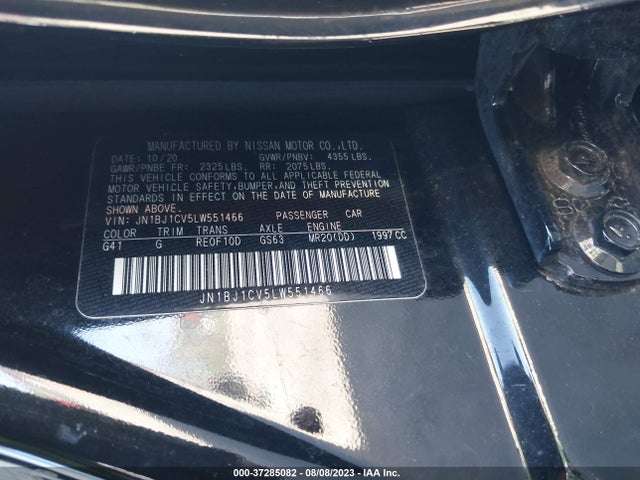 JN1BJ1CV5LW551466 Nissan Rogue Sport S Fwd Xtronic Cvt