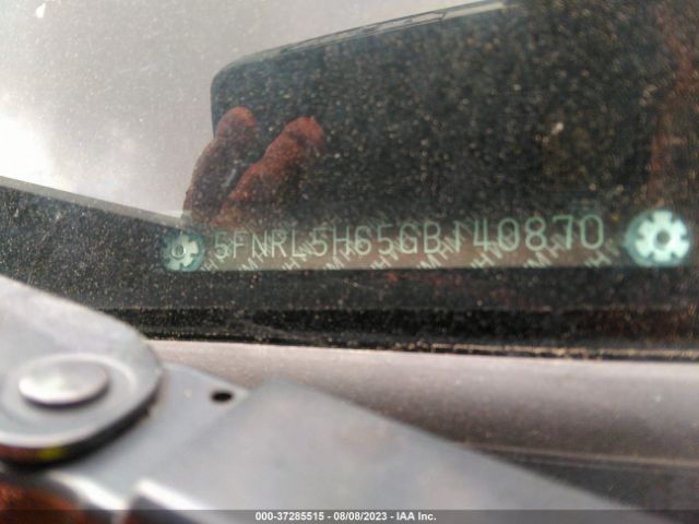 5FNRL5H65GB140870 Honda Odyssey Ex-l