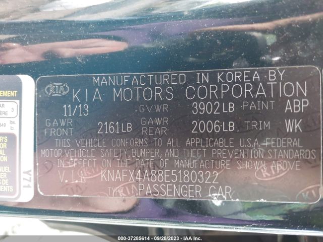 KNAFX4A88E5180322 KIA FORTE EX
