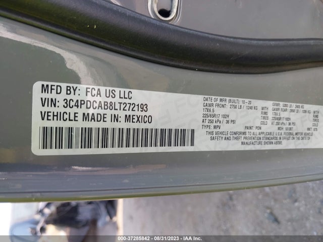 Dodge Journey Se Value 2020 3C4PDCAB8LT272193 Image 9