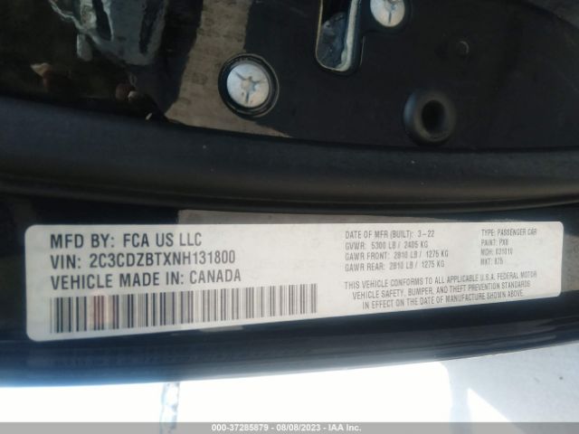 2C3CDZBTXNH131800 Dodge Challenger R/t