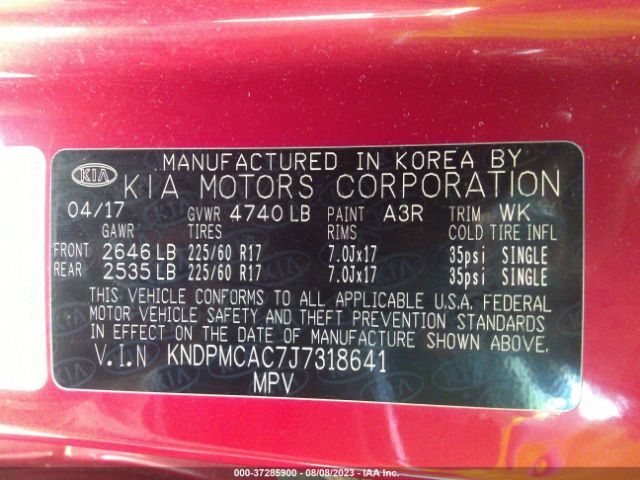 2018 KIA SPORTAGE KNDPMCAC7J7318641 Photo 8