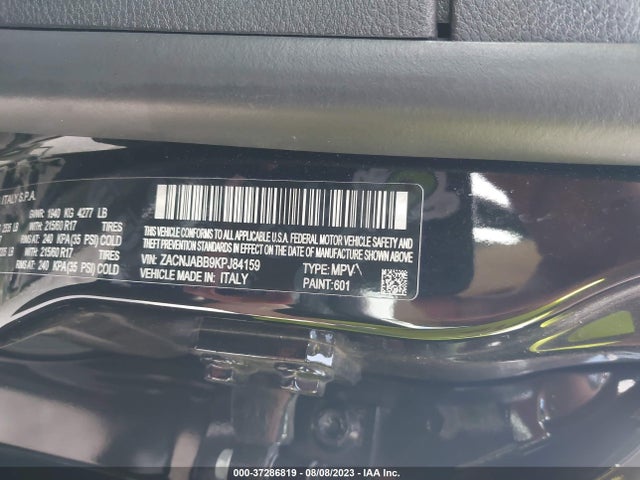 2019 JEEP RENEGADE LATITUDE VIN: ZACNJABB9KPJ84159
