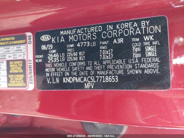 KNDPMCAC5L7718653 KIA Sportage Lx