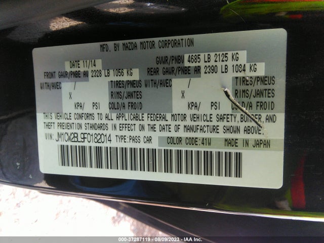 2015 MAZDA MAZDA5 SPORT VIN: JM1CW2BL9F0182014